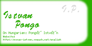 istvan pongo business card